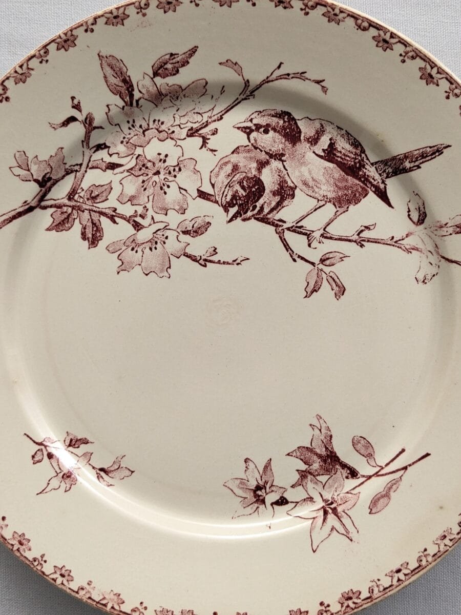 Favori Sarreguemines Assiette plate rose – Image 4