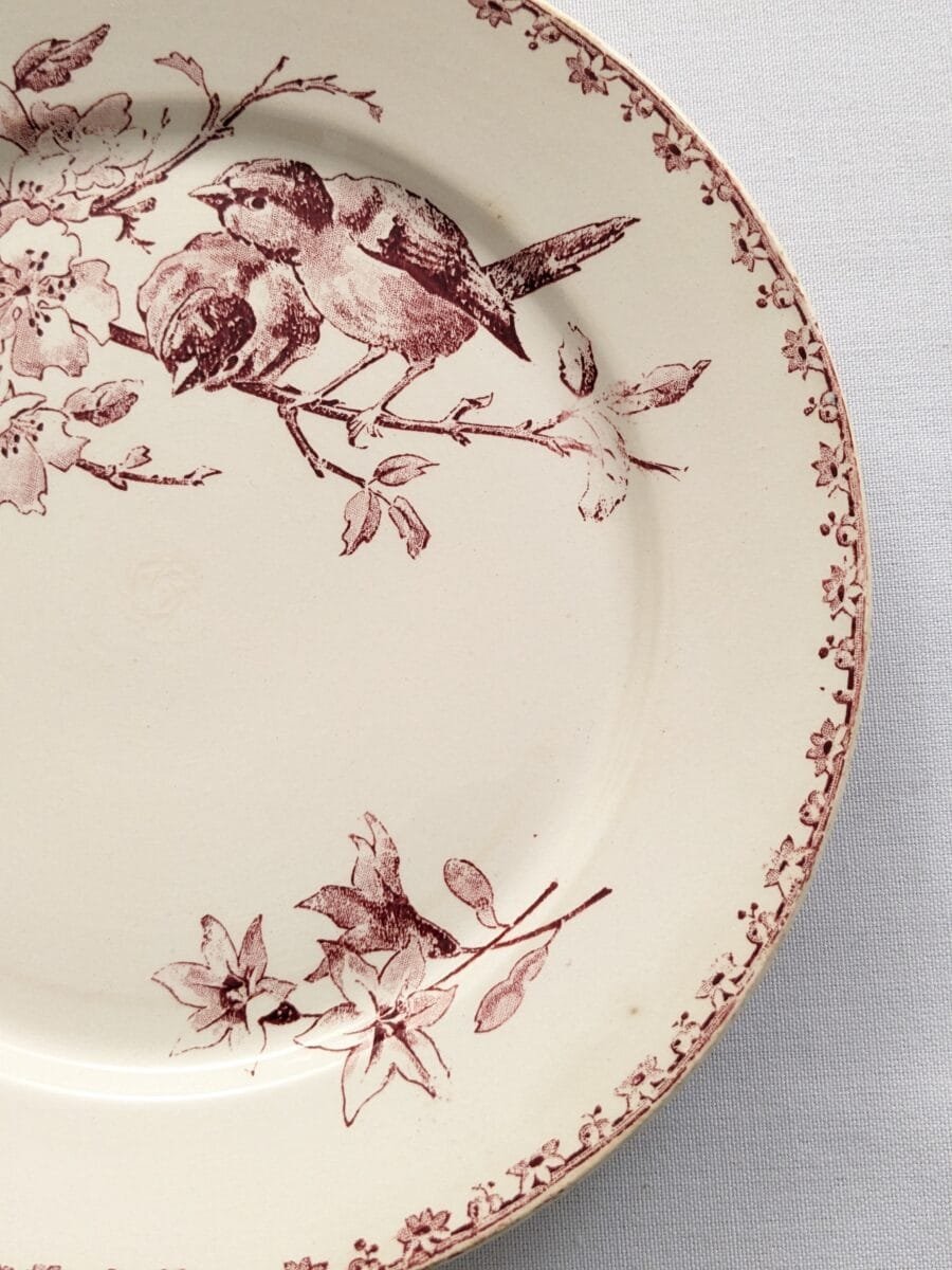 Favori Sarreguemines Assiette plate rose – Image 3