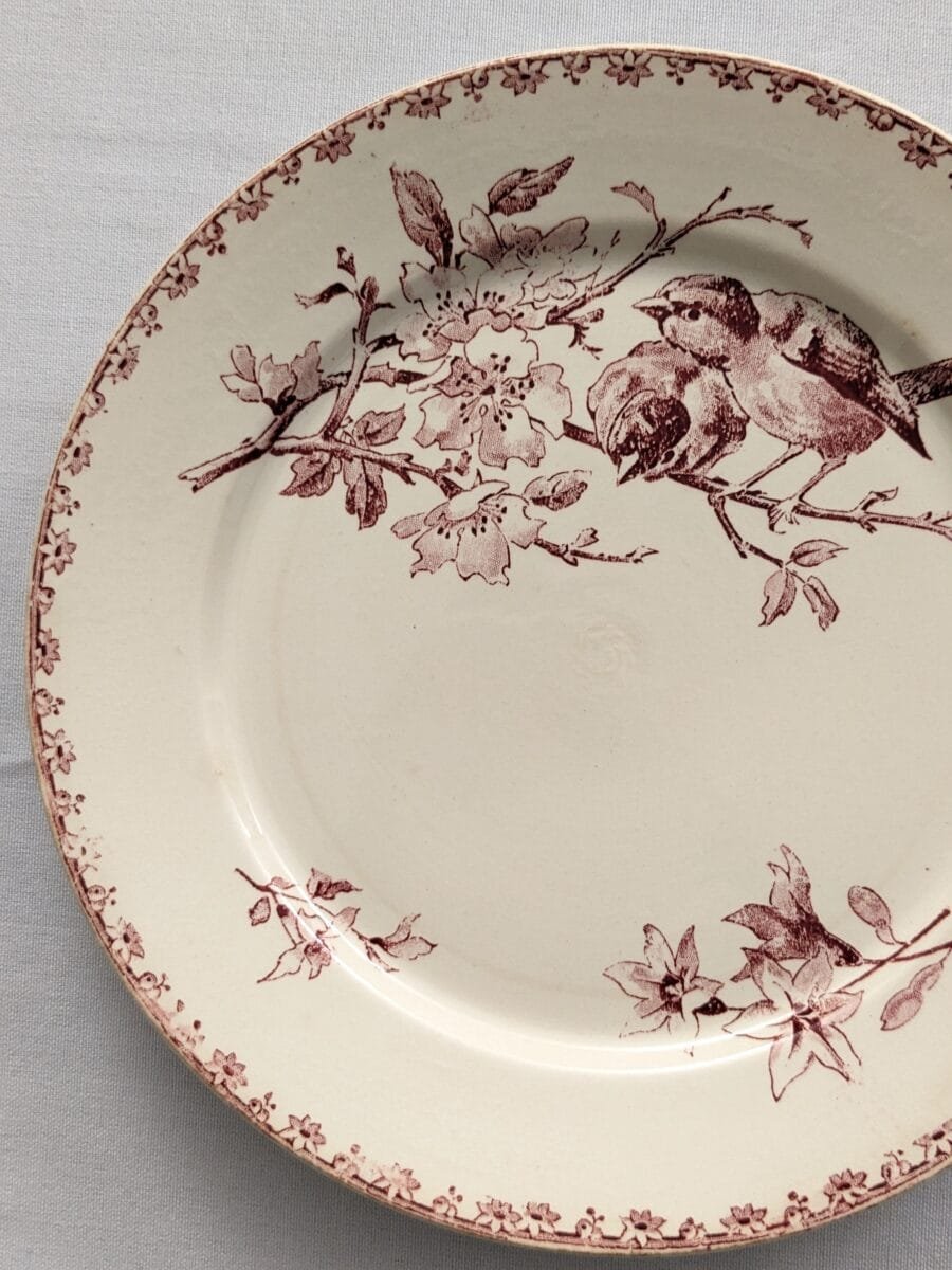 Favori Sarreguemines Assiette plate rose – Image 5