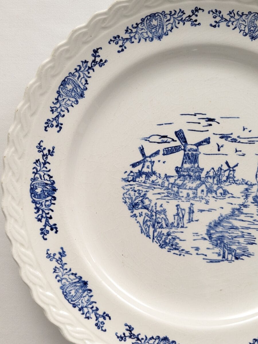 Rotterdam Porcelaine Hollandaise Grand plat rond – Image 4