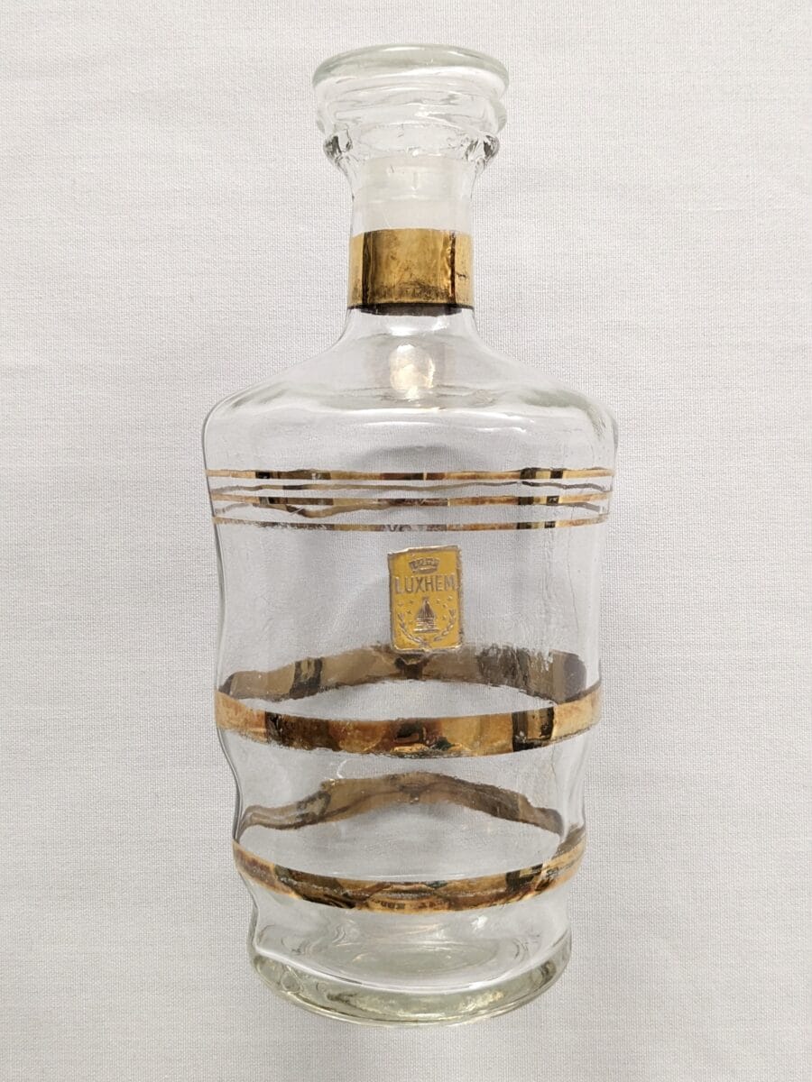 Carafe en verre et dorure vintage – Image 5