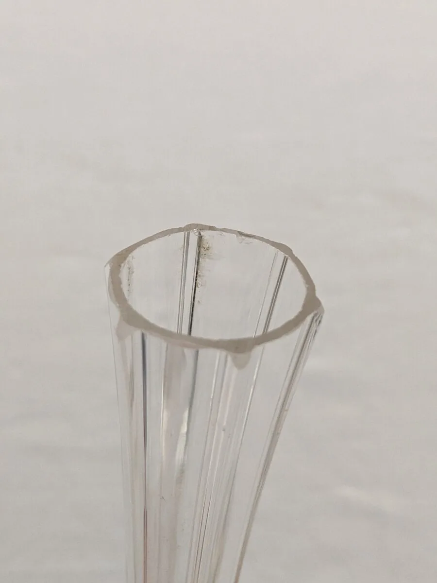 Vase soliflore vintage en verre transparent – Image 8