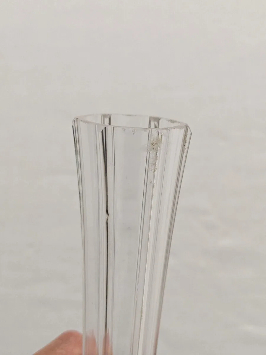 Vase soliflore vintage en verre transparent – Image 7