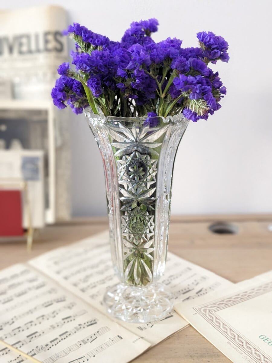 Vase en cristal ciselé