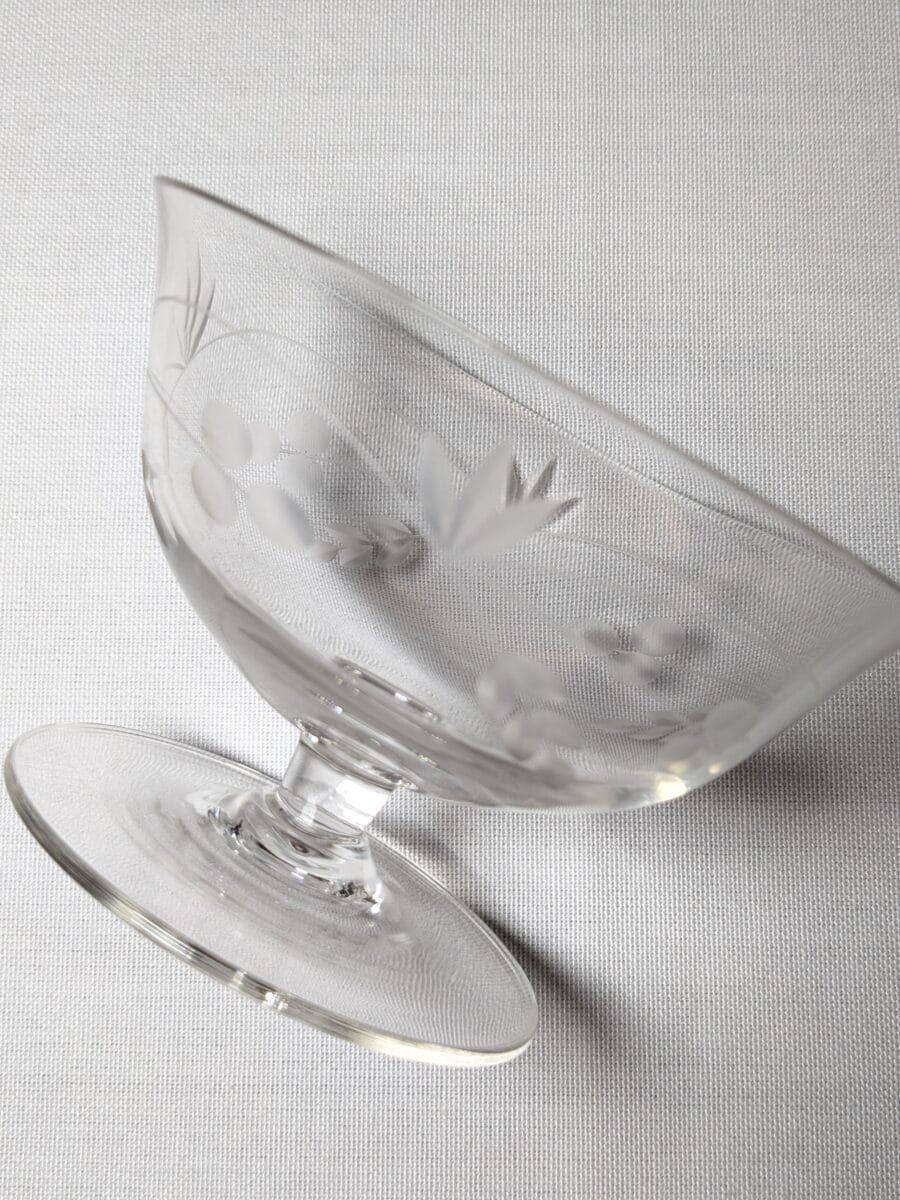 Coupes à champagne vintage en cristal – Image 6