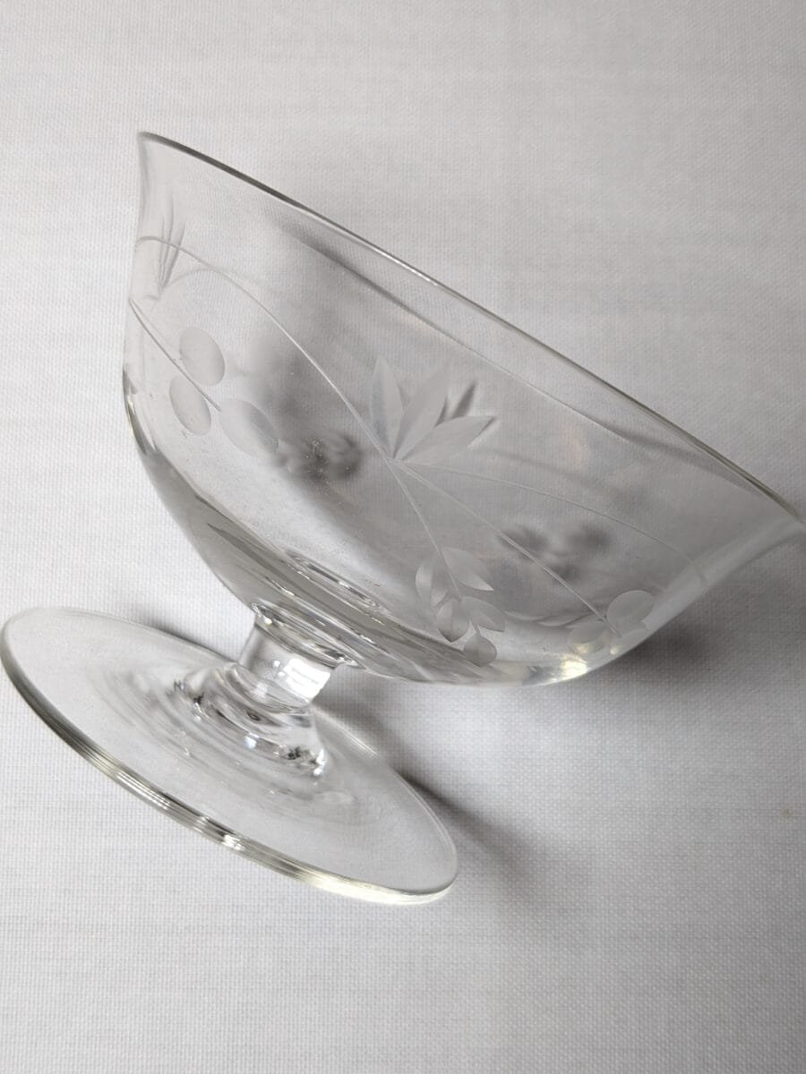 Coupes à champagne vintage en cristal – Image 7