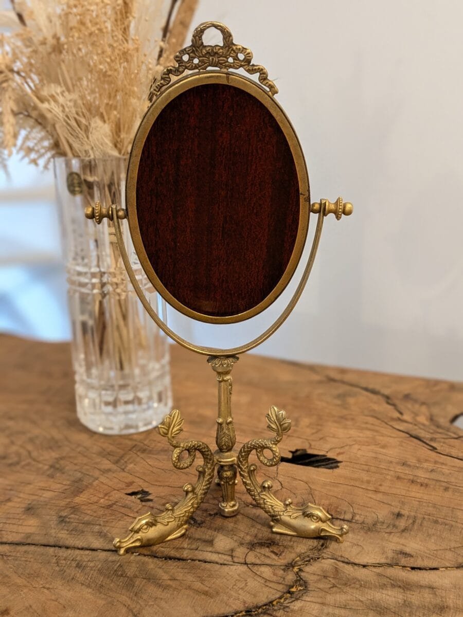 Miroir psyché ancien en bronze – Image 8